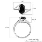 Schwarzer Spinell Ring 925 Silber (Größe 17.00) ca. 2.64 ct image number 6