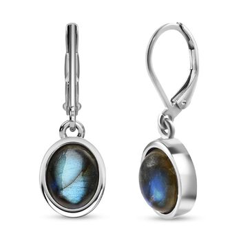 Labradorit Ohrringe  Edelstahl ca. 6,56 ct.