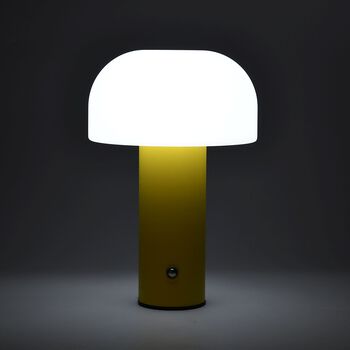 LIVMORE Wiederaufladbare und tragbare LED-Tischlampe, 12,5x20,5cm, Gelb