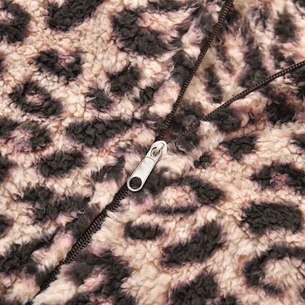 Hoodie mit Kapuze im Leopardenmuster, Braun image number 6