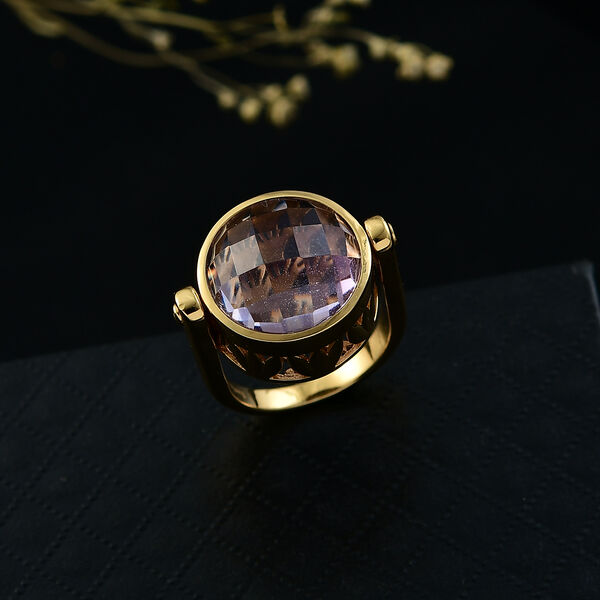 EVER TRUE Rose De France Amethyst Ring Nickelfreies Messing (Gr&ouml;&szlig;e 19.00) ca. 12,95 ct image number 1