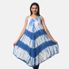 Tie Dye Kleid, Einheitsgröße, Weiß und Hellblau image number 0