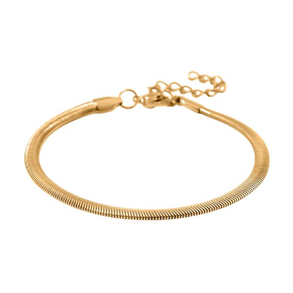 3er-Set - Kugelarmband, Gliederarmband, Ankerarmband, 19+5cm, Goldton image number 9