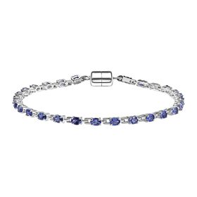 D Joy Tansanit Armband ca. 19 cm 925 Silber rhodiniert (10-15 Werktage Lieferzeit) ca. 4.28 ct