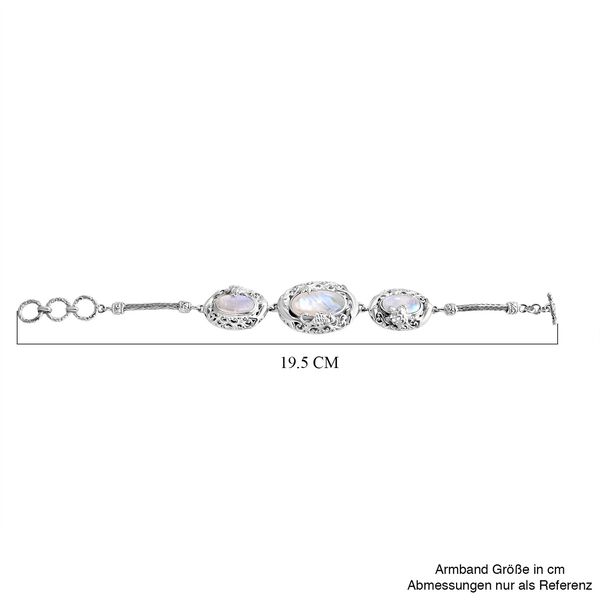 Royal Bali Kollektion-  Regenbogen Mondstein Schmuckset image number 12