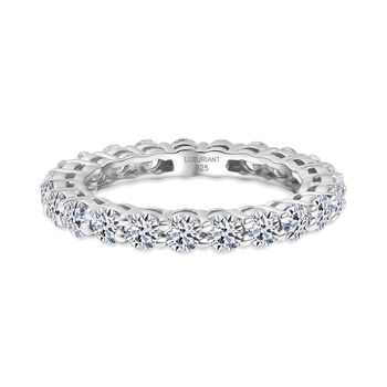LUXURIANT SGL zertifizierter SI-GH Labor Diamant Ring, 925 Silber rhodiniert - 2 ct.