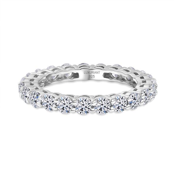 LUXURIANT SGL zertifizierter SI-GH Labor Diamant Ring, 925 Silber rhodiniert - 2 ct.