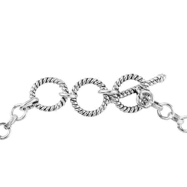 Handgefertigtes Silberarmband mit nat&uuml;rlichen Yooperliten und mehrfarbigen Edelsteinen 19,19 Ct image number 3