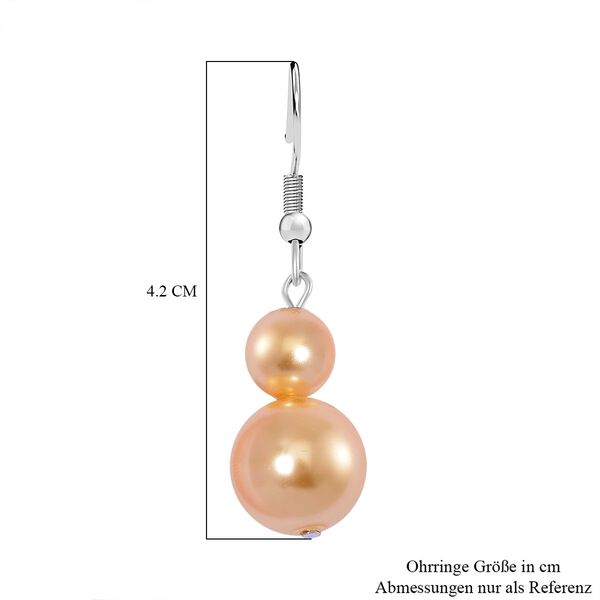 Goldene Muschelkernperlen Ohrringe image number 5