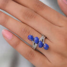 Lila Türkis bypass Ring Edelstahl  ca. 4,59 ct image number 2