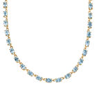 EVER TRUE Himmelblauer Topas Halskette ca. 45 cm Nickelfreies Messing ca. 26.56 ct