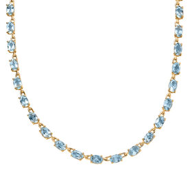 EVER TRUE Himmelblauer Topas Halskette ca. 45 cm Nickelfreies Messing ca. 26.56 ct