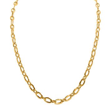 Designer-Oval Gliederkette, 585 Gold, ca. 45 cm + 3.5 cm Extender, ca. 10,24g