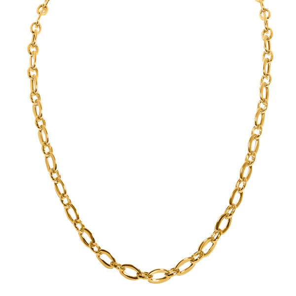 Ovale Glieder-Kette in 585 Gold, 45 cm