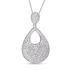 Weißer Diamant P Anhänger 925 Silber platiniert ca. 1,00 ct.