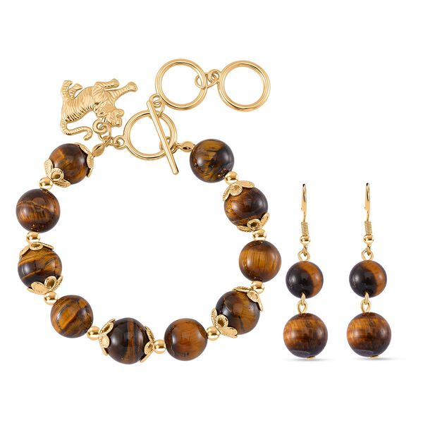 Tigerauge Schmuckset - 185 ct.