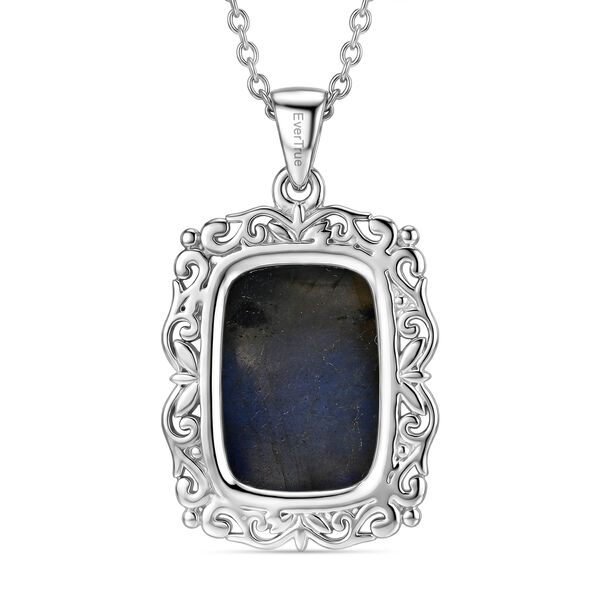 EVER TRUE AAA Labradorit Anh&auml;nger mit  316L Edelstahlkette ca. 50 cm, nickelfreies Messing ca. 14,90 ct. image number 4