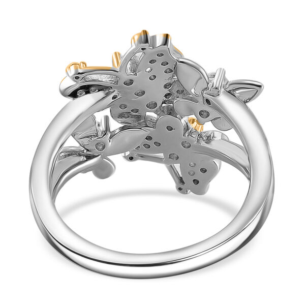 Moissanit zweifarbiger Ring - 0,40 ct. image number 4