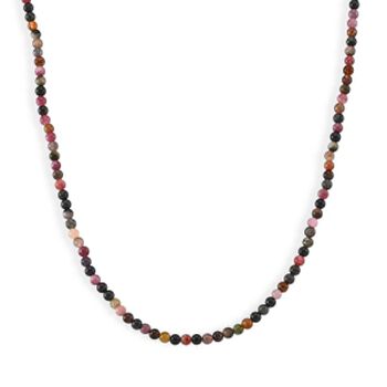 Mehrfarbige-Turmalin Halskette ca. 50 cm 316L Edelstahl ca. 90.00 ct