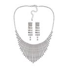 Weißer Kristall Schmuckset Reines Messing