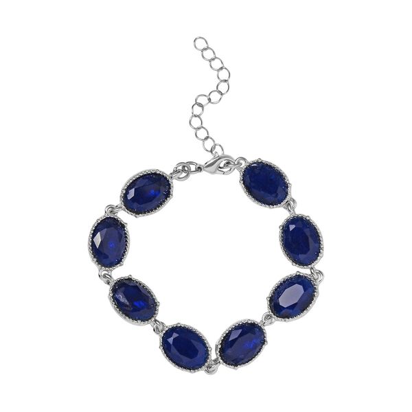 Blauer Kristall Schmuckset Reines Messing image number 2