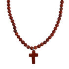Roter Jaspis Halskette, ca. 50 cm, Legierung, ca. 265.00 ct image number 0