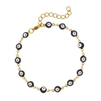 Schwazes, emailliertes Armband, ca. 19 cm, Edelstahl ca. 3,80g