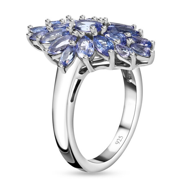Tansanit Ring 925 Silber platiniert  ca. 2,50 ct image number 5