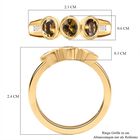 Natürlicher, goldener Tansanit und Zirkon-Ring - 1,12 ct. image number 6