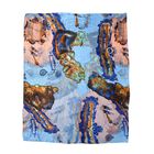 LA MAREY: Bedruckter Schal aus 100%  Maulbeerseide,  inkl. Geschenkbox, Blau und mehrfarbig image number 4