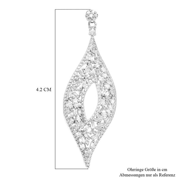 Wei&szlig;e Diamant Ohrringe, 925 Silber platiniert, ca. 1.00 ct image number 5