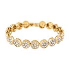 Weißes Kristall-Armband ca. 19 cm, goldfarben