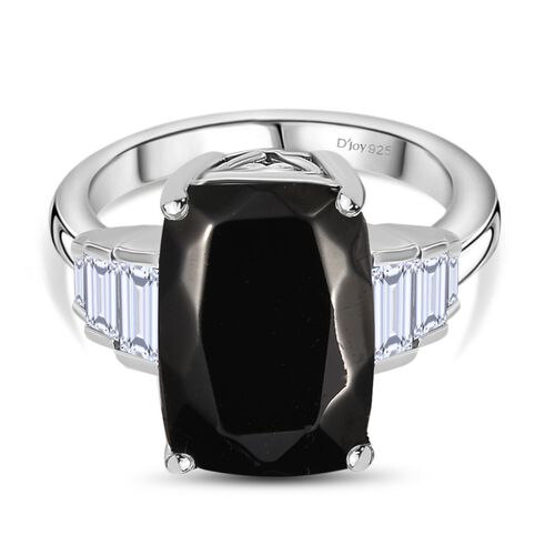 D'Joy Elite Shungit, Weißer Topas Ring 925 Silber rhodiniert (Größe 17.00) ca. 5,37 ct image number 0