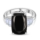 D'Joy Elite Shungit, Weißer Topas Ring 925 Silber rhodiniert (Größe 17.00) ca. 5,37 ct