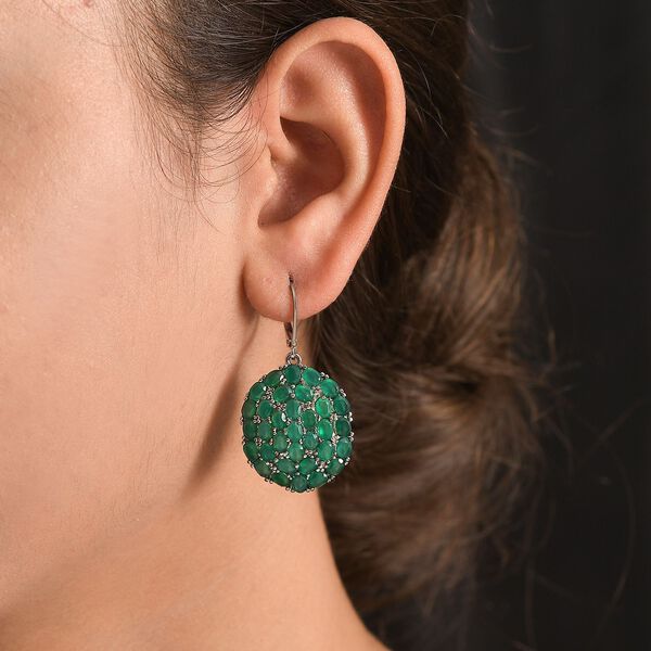 Verde Onyx Ohrringe Edelstahl ca. 10.23 ct image number 3