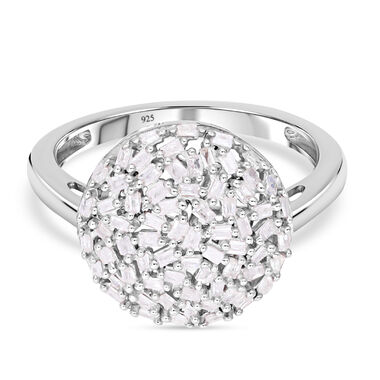 Diamant-Ring, 925 Silber platiniert, ca. 0.50 ct