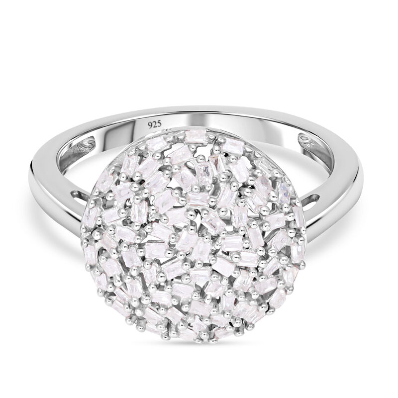 Diamant-Ring, 925 Silber platiniert, ca. 0.50 ct image number 0