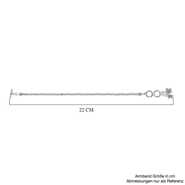 Royal Bali Kollektion- Armband mit Schildkr&ouml;ten-Charme in 925 Silber, 20cm image number 5