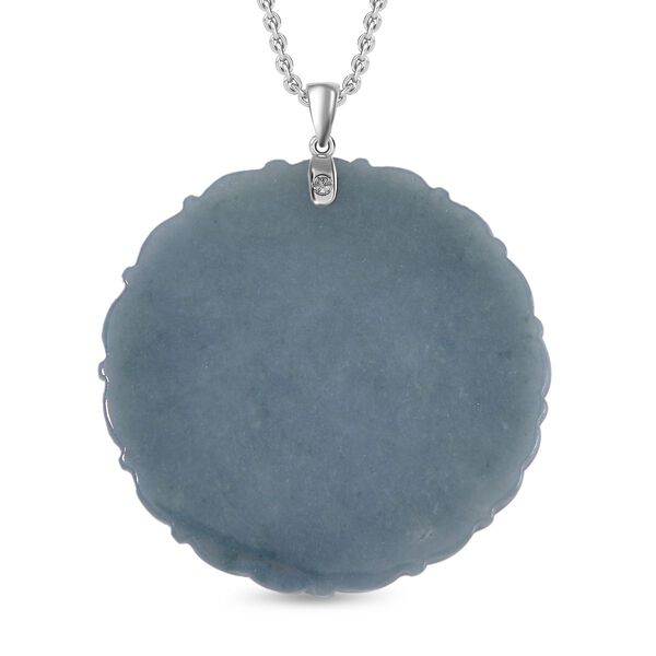 Natürlicher Olmek Jadeit Anhänger mit 50cm Kette - 110 ct. image number 4