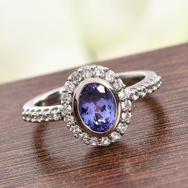 AA Tansanit und Zirkon Ring - 1,44 ct. image number 2