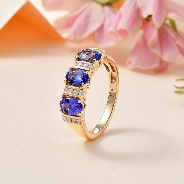 AAA Tansanit und Moissanit Ring, ca. 1,59 ct. image number 10