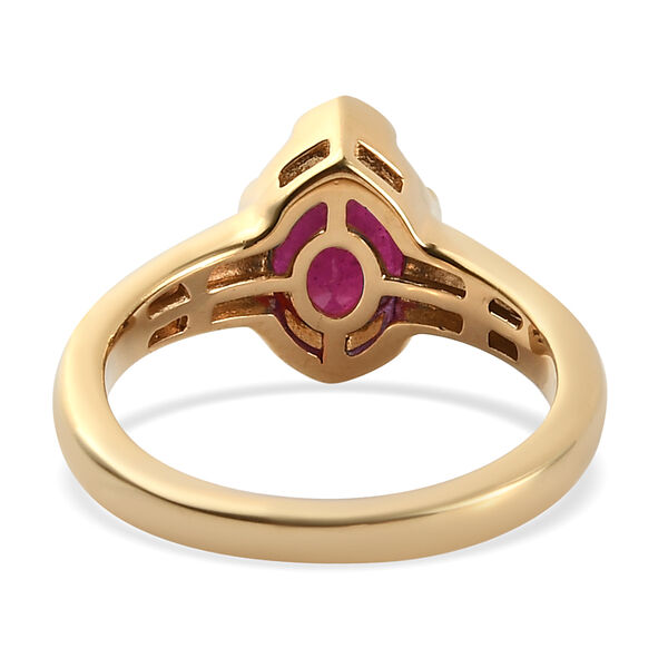 Afrikanischer Rubin-Ring, (Fissure gef&uuml;llt), 925 Silber vergoldet image number 6