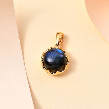 Labradorit und Zirkon Anh&auml;nger - 6,10 ct.