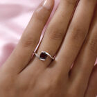 Roter Granat Bypass Ring 925 Silber  ca. 1,15 ct image number 2