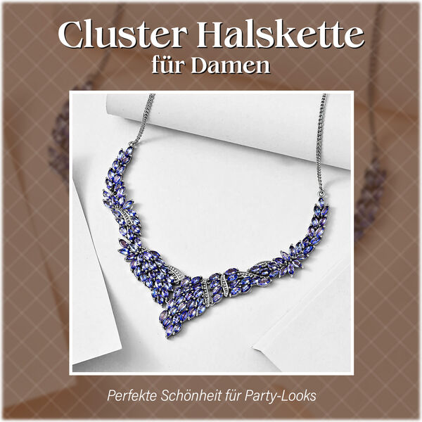 Tansanit Halskette, 45 cm - 14,14 ct. image number 2