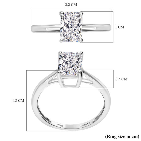 LUXURIANT SGL zertifizierter VS-GH Labor Diamant Ring in 950 Platin - 2 ct. image number 4