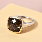 Rauchquarz-Ring, 925 Silber Bicolor  ca. 6,16 ct image number 1