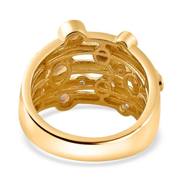 AA natürlicher, äthiopischer Welo Opal und Zirkon-Ring - 0,93 ct. image number 7