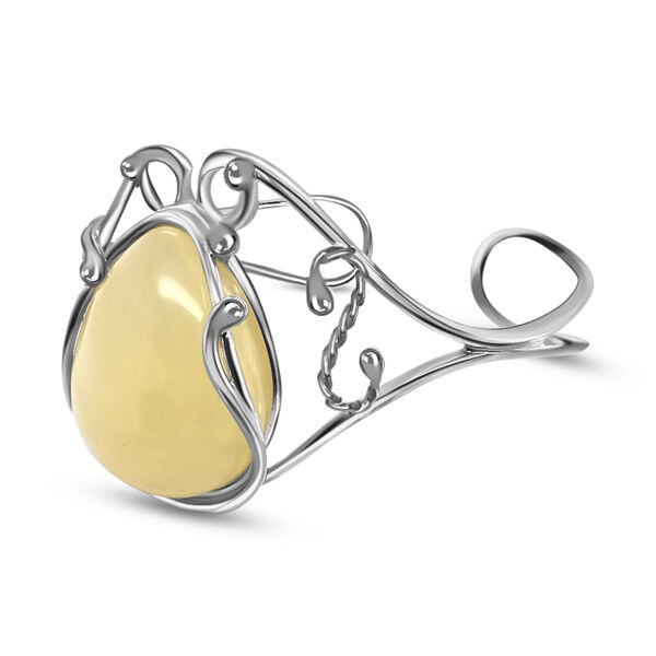 Baltischer Bernstein Armreif ca. 18 cm 925 Silber