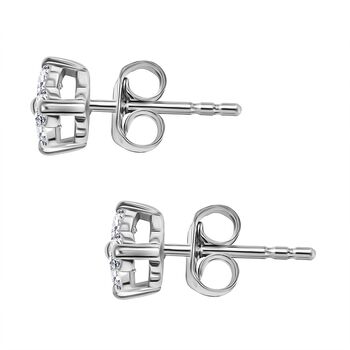 LUXURIANT SI Labor Diamant Ohrringe, 925 Silber rhodiniert - 0,50 ct.